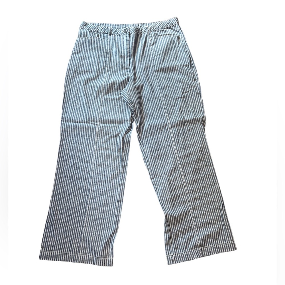 Sundance wide leg linen striped pants size 16